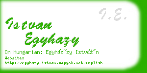 istvan egyhazy business card